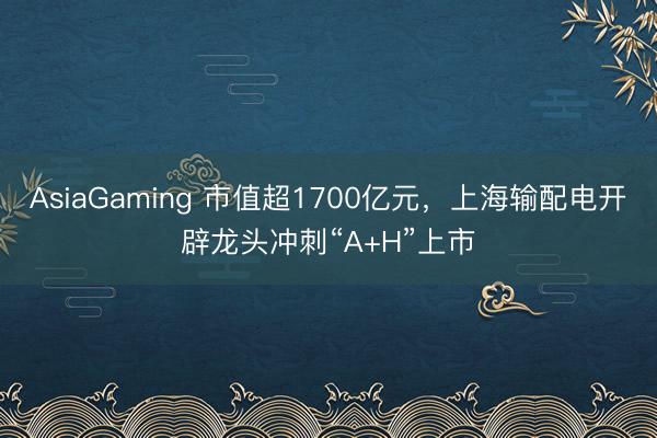 AsiaGaming 市值超1700亿元，上海输配电开辟龙头冲刺“A+H”上市