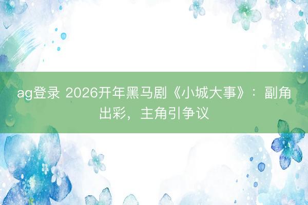 ag登录 2026开年黑马剧《小城大事》：副角出彩，主角引争议