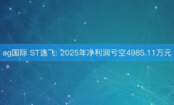 ag国际 ST逸飞: 2025年净利润亏空4985.11万元