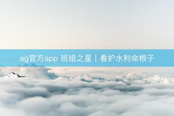 ag官方app 班组之星｜看护水利命根子