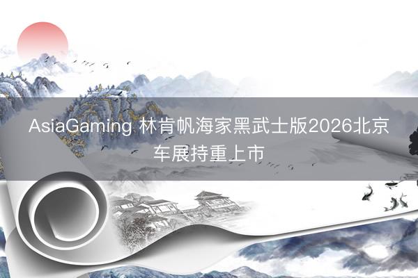 AsiaGaming 林肯帆海家黑武士版2026北京车展持重上市