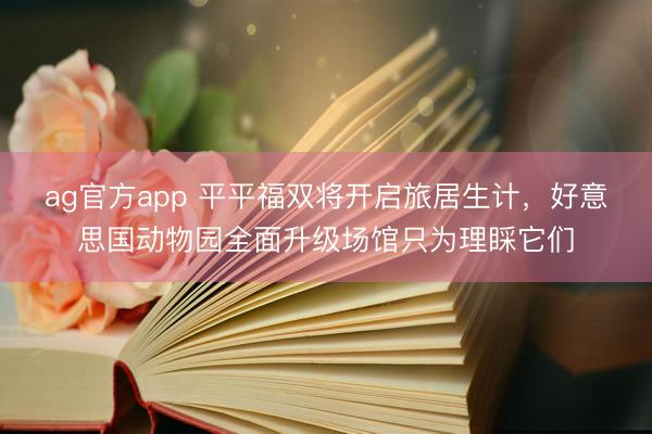ag官方app 平平福双将开启旅居生计，好意思国动物园全面升级场馆只为理睬它们