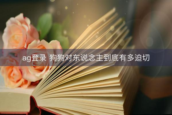 ag登录 狗狗对东说念主到底有多迫切