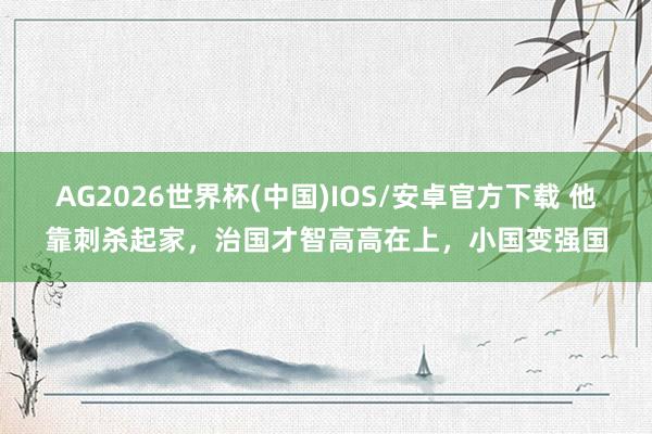 AG2026世界杯(中国)IOS/安卓官方下载 他靠刺杀起家，治国才智高高在上，小国变强国