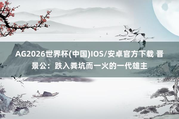 AG2026世界杯(中国)IOS/安卓官方下载 晋景公：跌入粪坑而一火的一代雄主