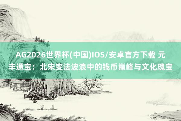 AG2026世界杯(中国)IOS/安卓官方下载 元丰通宝：北宋变法波浪中的钱币巅峰与文化瑰宝