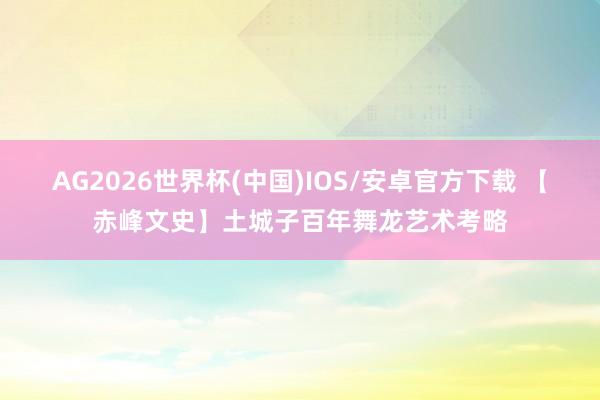 AG2026世界杯(中国)IOS/安卓官方下载 【赤峰文史】土城子百年舞龙艺术考略