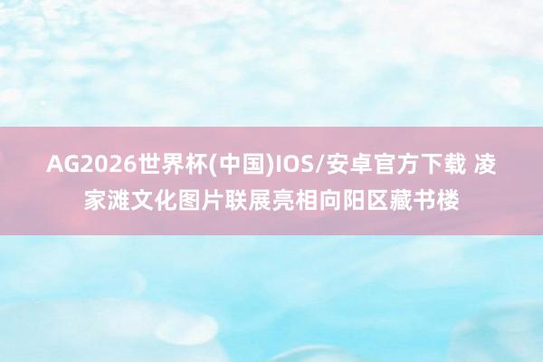 AG2026世界杯(中国)IOS/安卓官方下载 凌家滩文化图片联展亮相向阳区藏书楼