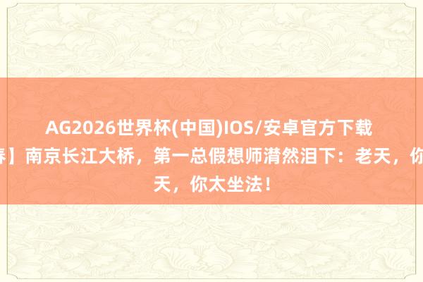 AG2026世界杯(中国)IOS/安卓官方下载 【梅旸春】南京长江大桥，第一总假想师潸然泪下：老天，你太坐法！