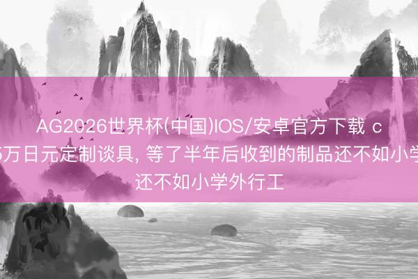 AG2026世界杯(中国)IOS/安卓官方下载 coser花5万日元定制谈具， 等了半年后收到的制品还不如小学外行工