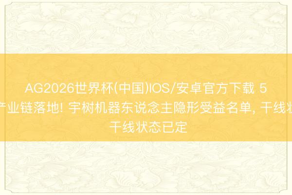 AG2026世界杯(中国)IOS/安卓官方下载 5大中枢产业链落地! 宇树机器东说念主隐形受益名单， 干线状态已定