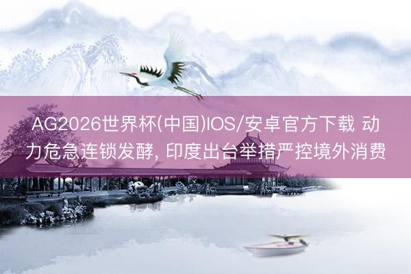 AG2026世界杯(中国)IOS/安卓官方下载 动力危急连锁发酵, 印度出台举措严控境外消费