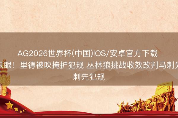 AG2026世界杯(中国)IOS/安卓官方下载 独具只眼！里德被吹掩护犯规 丛林狼挑战收效改判马刺先犯规
