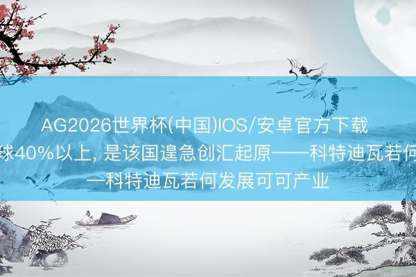 AG2026世界杯(中国)IOS/安卓官方下载 可可产量占寰球40%以上， 是该国遑急创汇起原——科特迪瓦若何发展可可产业