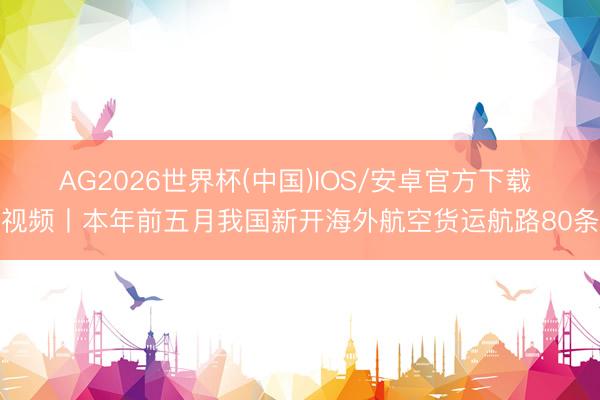 AG2026世界杯(中国)IOS/安卓官方下载 视频丨本年前五月我国新开海外航空货运航路80条