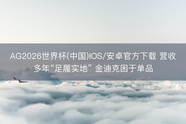 AG2026世界杯(中国)IOS/安卓官方下载 营收多年“足履实地” 金迪克困于单品