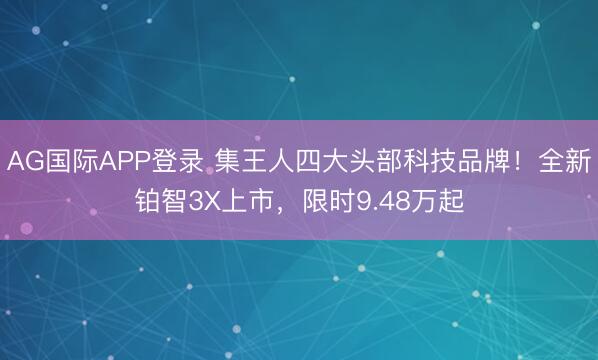 AG国际APP登录 集王人四大头部科技品牌！全新铂智3X上市，限时9.48万起